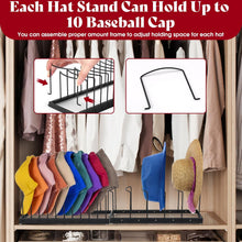 Load image into Gallery viewer, Hat Organizer for Baseball Caps,Hat Holder for 10 Baseball Caps,Tabletop Hat Rack Stand,for Bedroom, Closet, Dresser, Office, Store, 2Pack