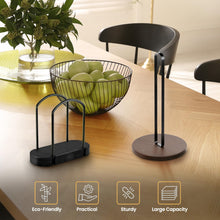 Load image into Gallery viewer, Napkin Holder for Table - Modern Black Napkin Dispenser, Bamboo and Iron Design, Non-Slip, Suitable for Kitchen, Dining, Farmhouse, Cocktail, Picnic, Bar, Outdoor Use - Holds Paper Napkins, Mail, Bill