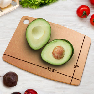 Dishwasher Safe Cutting Boards for Kitchen - Large Composite Wood Cutting Boards - Thin, BPA Free & Eco-Friendly Chopping Board (14.5 x 11.25 Inch, Natural)