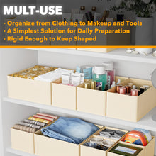 Load image into Gallery viewer, SpaceAid Drawer Organizer Clothes, 12 Pack Dresser Organizer Bins for Nursery, Closet Organization and Storage Dividers for Clothing, Baby Clothes, Underwears, Socks (Black)