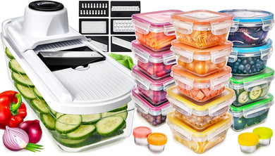 Mandoline + 34 Pack Food Container