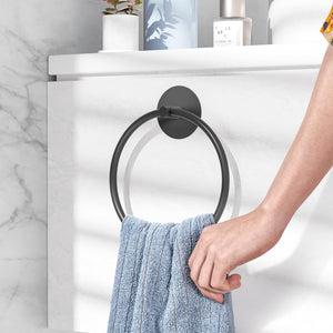 Nickel Brushed Bathroom Towel Ring - SUS304 Stainless Steel Bathroom Towel Rack, Susswiff Adhesive Wall Mounted Hand Towels Holder, Towel Hanger for Bathroom Organizer, Kitchen Storage
