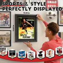 Load image into Gallery viewer, JupDec Baseball Display Case - Clear Cube Baseball Holder with Wooden Base, Autograph Stand Box for Single Ball, Acacia Wood, Brown, 1 Pack