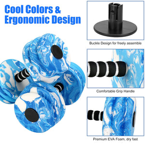 Aquatic Exercise Dumbbells, Water Dumbbells, 2PCS Foam Barbells for Men Women Water Workouts