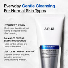 Load image into Gallery viewer, ANUA Hydrating Gentle Foaming Cleanser, Hyaluronic Acid, Glycerin, Zinc, Panthenol, Korean Face Wash for Dry Skin, for Double Cleansing, Korean Skincare (150ml/5.07fl oz.)