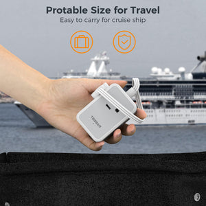 Small Flat Plug Power Strip, TESSAN Ultra Thin Extension Cord with 3 USB Wall Charger (1 USB C), 3 Outlets Mini Charging Station, 5 ft Slim Plug for Cruise Travel Office School Dorm Room Essentials