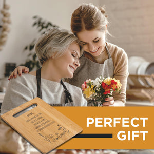 Housewarming Gifts for New Home - Bamboo Cutting Board with Engraved Message - New Home Essentials for Homeowners, Couples, Friends, or Family - Decorative Kitchen Gift Board, 12" x 8"