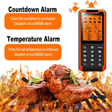 Load image into Gallery viewer, Smart Bluetooth Meat Thermometer - Long Range Wireless Food Thermometer, Temp Monitor with Dual Probes for BBQ, Oven, Grill &amp; Smoker-Effortless Steak, Pork, and Turkey Cooking