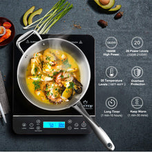 Load image into Gallery viewer, Duxtop Ceramic Non-stick Frying Pan, Stainless Steel Induction Frying Pan, 8-Inch Stir Fry Pan with Heavy-gauge Impact-bonded Bottom, FUSION Ti