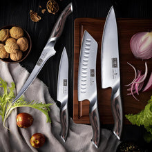 Load image into Gallery viewer, 16-Piece Knife Set, Japanese High Carbon Stainless Steel Kitchen Knife Set, Ultra Sharp Chef Knife Block Set with Sharpener