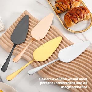 4 Pcs Gold Cake Cutting Set, Premium Cake Cutter & Pie Server Set for Wedding, Thickened Stainless Steel Cake Knife and Server with Rounded Edges, Pie Server Spatula Birthday Christmas Gift