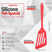 Load image into Gallery viewer, Pack of 2 Silicone Fish Spatula, Non-stick Large Slotted Flipper Turner, High Heat Resistant Kitchen Cookwares for Frying, Cooking Seafood, Meat, Eggs, Omelets, Pancakes, Burgers