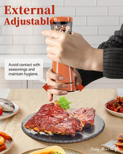 Electric Salt and Pepper Grinder, Stainless Steel Rechargeable Salt and Pepper Grinder Set with 4.5 oz Large Capacity, 1.8" Wide Mouth, Adjustable Coarseness, Ideal for Kitchen