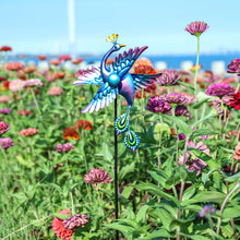 Load image into Gallery viewer, WONDER GARDEN Wind Spinners Outdoor - 2 Pack Small Metal Flamingo Wind Spinner Windmill, Wind Sculpture for Yard Patio Lawn Decor