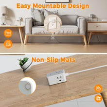 Load image into Gallery viewer, Small Flat Plug Power Strip, TESSAN Ultra Thin Extension Cord with 3 USB Wall Charger (1 USB C), 3 Outlets Mini Charging Station, 5 ft Slim Plug for Cruise Travel Office School Dorm Room Essentials
