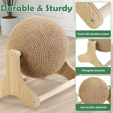 Load image into Gallery viewer, Outamateur Sisal Cat Scratching Ball, Cat Scratcher Ball Toy with Stable Stand, Interactive Exercise Toy for Small Pet Interactive Exercise and Play