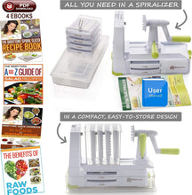 Load image into Gallery viewer, Brieftons 7-Blade Spiralizer &amp; Brieftons QuickPush Food Chopper
