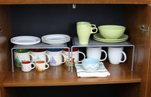 Load image into Gallery viewer, Expandable Cabinet Shelf Organizer for Kitchen Cabinet and Counter, Grey