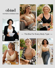 Load image into Gallery viewer, Wireless Jelly Bras for Women Push Up Seamless Comfort T-Shirt Bra | Full Coverage Everyday Bralette with Breathable Mesh Vents for Sleep and Yoga, Includes Matching Extender and Laundry Bag