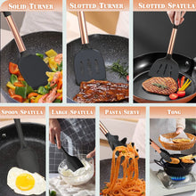 Load image into Gallery viewer, Umite Chef Silicone Kitchen Cooking Utensil Set, 43 pcs Spatula Set with Stainless Steel Handle, Non-stick Heat Resistant - Best Cookware Set-(Khaki)