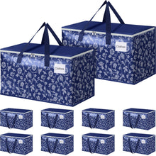 Load image into Gallery viewer, HomeHacks Moving Bags, Extra Large Size Moving Boxes, Heavy Duty Luggage Bags with Smooth Zipper and Sturdy Handles, Large Capacity &amp; Easy Loading Storage Totes for Space Saver 88L, 6-Pack, Blue