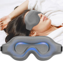 Load image into Gallery viewer, Sleep Eye Mask for Men Women, Sleeping Mask for Side Sleeper, Travel Blackout Night Blindfold Eye Shade Cover with Adjustable Strap (Black)