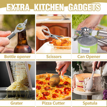 Load image into Gallery viewer, Umite Chef Silicone Kitchen Utensil Set, 34PCS Heat Resistant Kitchen Gadgets and Tools With Grater, Wood Handles for Nonstick Cookware