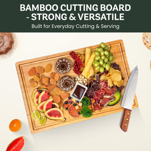 Personalized Cutting Board - Custom Bamboo Engraved Charcuterie Boards - Best Gift for Wedding, Bridal Shower, Engagement, Anniversary, Housewarming - Gift Idea for Couples, Parents, Family