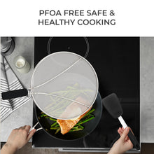 Load image into Gallery viewer, Belwares Nonstick Frying Pan with Spatula &amp; Lid - 10 Inch Non Stick Skillet Egg Frying Pan - Lightweight Aluminum Hard-Anodized Fry Pan for Kitchen Cooking with Gas, Electric, Oven or Induction