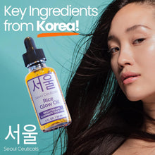 Load image into Gallery viewer, SeoulCeuticals Rice Bran Oil for Skin - Korean Skin Care Facial Glow Oil With Squalane &amp; Vitamin E - Cruelty Free K Beauty Skincare for Glass Skin 1oz