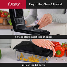 Load image into Gallery viewer, Vegetable Chopper and Spiralizer - Food Chopper with Container, Fruit Slicer, Kitchen Gadgets &amp; Accessories, Home Essentials (4 in 1, White)