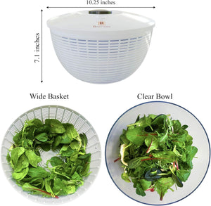 Brieftons Salad Spinner (6.2-Quart) & Brieftons QuickPush Food Chopper