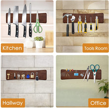 Load image into Gallery viewer, Magnetic Knife Strips, Magnetic Knife Holder for Wall 16 Inch, Acacia Wood Knife Magnetic Strip Use as Knife Bar, Knife Holder for Kitchen Utensil Organizer