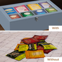 Load image into Gallery viewer, Bamboo Tea Bag Organizer Storage Box with Drawer &amp; Acrylic Window - Magnetic Lid Keeps Contents Fresh - Ideal Mothers Day Gifts for Mom - Gift Caddy (Tea Not Included)