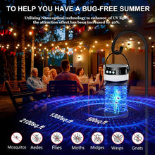 Load image into Gallery viewer, Bug Zapper Outdoor, Solar Powered Mosquito Zapper Outdoor, Rechargeable &amp; Electric &amp; Waterproof Mosquito Killer for Outdoor/Home/Garden/Patio/Backyard/Camping（Blue）