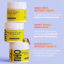 Load image into Gallery viewer, SeoulCeuticals Korean Face Mask Skin Care - Snail Mucin Turmeric Mask for Face – Cruelty Free K Beauty Anti Aging Face Mask for Healthy, Youthful Glow 2oz