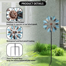 Load image into Gallery viewer, WONDER GARDEN Wind Spinners Outdoor - 2 Pack Small Metal Hummingbird Green Wind Spinner Windmill, Wind Sculpture for Yard Patio Lawn Decor