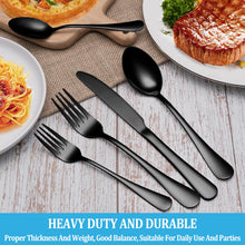 Load image into Gallery viewer, MUTNITT 30 Pcs Silverware Set Service for 6,Premium Stainless Steel Flatware Set,Mirror Polished Cutlery Utensil Sets,Durable Kitchen Eating Tableware Sets,Include Fork Knife Spoon,Dishwasher Safe