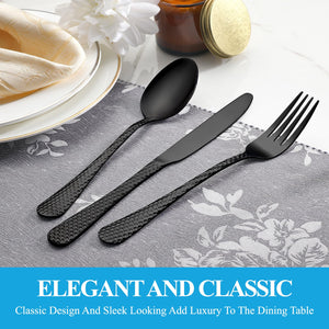 MUTNITT 30 Pcs Silverware Set Service for 6,Premium Stainless Steel Flatware Set,Mirror Polished Cutlery Utensil Sets,Durable Kitchen Eating Tableware Sets,Include Fork Knife Spoon,Dishwasher Safe