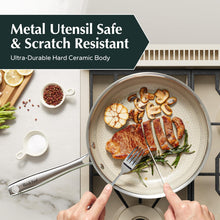Load image into Gallery viewer, Redchef Ceramic Frying Pan, Hybrid Non Stick 8 Inch Frying Pan Omelette Egg, Tri-Ply Stainless Steel Skillet, Non Toxic, PFAS PFOA &amp; PTFE Free, Dishwasher &amp; Oven Safe, Compatible with All Cooktops