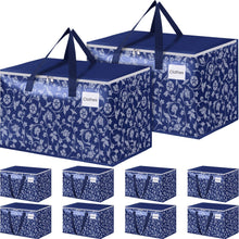 Load image into Gallery viewer, HomeHacks Moving Bags, Extra Large Size Moving Boxes, Heavy Duty Luggage Bags with Smooth Zipper and Sturdy Handles, Large Capacity &amp; Easy Loading Storage Totes for Space Saver 88L, 6-Pack, Blue