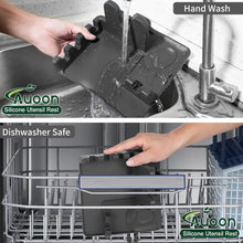 Load image into Gallery viewer, AUOON Clip On Pot Strainer and Pasta strainer and Silicone Utensil Rest,Pot lid holder with Drip Pad for Multiple Utensils,Dishwasher Safe,Heat ResistanSpoon,Rest for Stove Top,Kitchen Utensil Holder