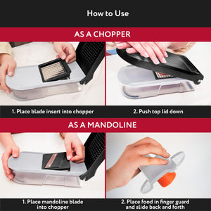 Fullstar Vegetable Chopper, Mandoline Slicer - Cheese Grater, Food Chopper with Container, Kitchen Gadgets, Home Essentials (6-in-1, White/Black)
