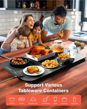Load image into Gallery viewer, BW450 Dark Blue Electric Warming Tray Bundle with BW701 Dark Grey