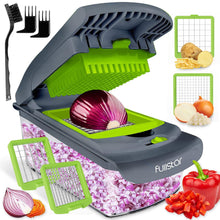 Load image into Gallery viewer, Vegetable Chopper and Spiralizer - Food Chopper with Container, Fruit Slicer, Kitchen Gadgets &amp; Accessories, Home Essentials (4 in 1, White)