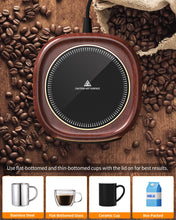 Load image into Gallery viewer, Coffee Mug Warmer, Cup Warmer for Desk with Auto Shut Off, 3 Temp Settings, Mug Warmer for Coffee, Beverage, Milk, Tea, Hot Chocolate, Coffee Warmer Plate in Your Home &amp; Office, Gift (Dark Black)