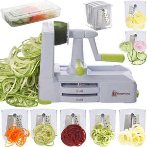 Brieftons 7-Blade Spiralizer & Brieftons Express Food Chopper (8.5-Cup)