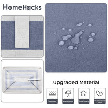 Load image into Gallery viewer, HomeHacks 2 Pack Large Laundry Baskets, Waterproof, Freestanding Laundry Hampers, Collapsible Clothes Hamper with Reinforced Handles in Laundry Room, College Dorm, Bathroom, Bedroom (Grey, 75Lx2)