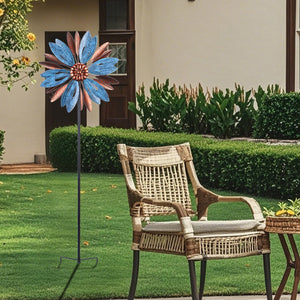 WONDER GARDEN Wind Spinners Outdoor - 2 Pack Small Metal Hummingbird Green Wind Spinner Windmill, Wind Sculpture for Yard Patio Lawn Decor
