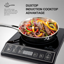 Load image into Gallery viewer, Duxtop 1800W Portable Induction Cooktop Countertop Burner, Black 9100MC/BT-M20B